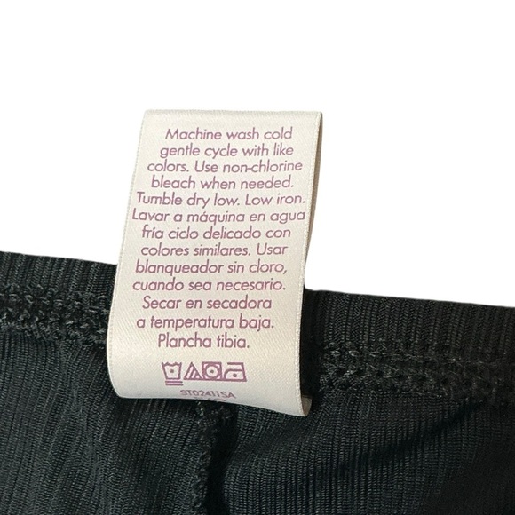 Secret Treasures Black Sleep Shorts Ruffle Trim Stretchy Pajama Loungewear - Picture 7 of 12